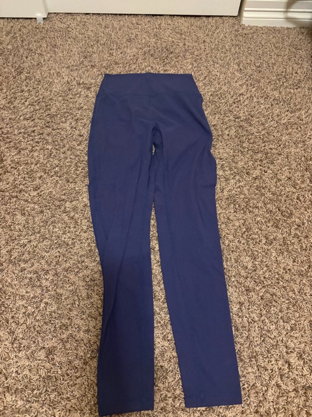 Buff Bunny Collection Leggings Medium Solid Blue Ankle Length Nylon Blend